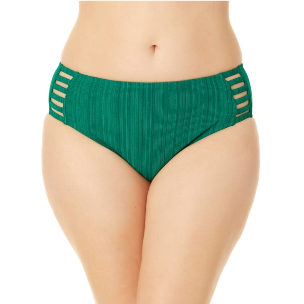 Green L mid rise bikini
